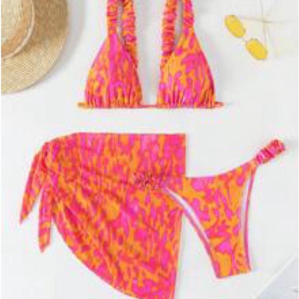 SHEIN Three Piece Bikini and Cover Up Set